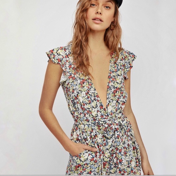Free People Floral Jumpsuit - Picture 3 of 8